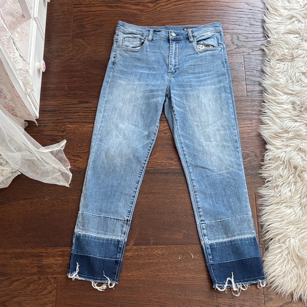 Blank NYC Two-Tone Blue Ankle Jeans
